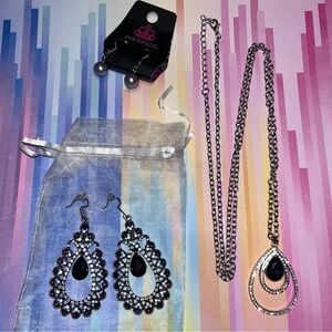 Paparazzi grouping. All silver and purple. Rhinestones. Nickel free.